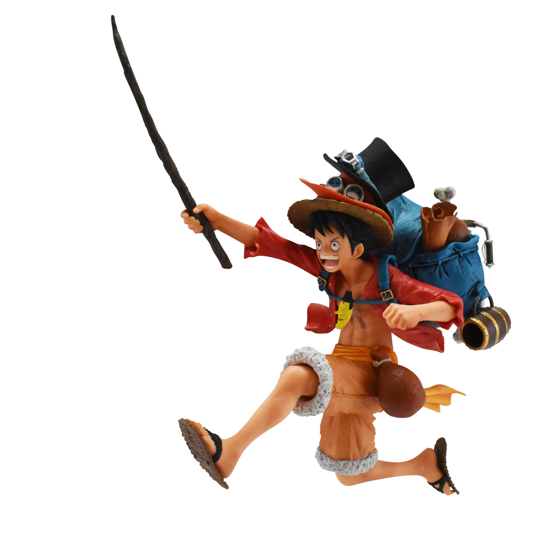 ONE PIECE - LUFFY - THREE BROTHERS FIGURE 11CM - Moyenne figurine