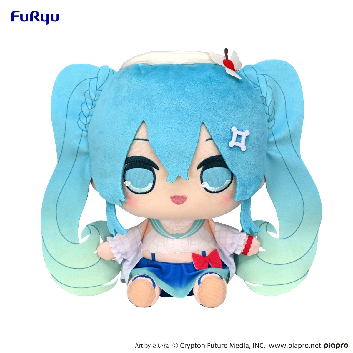 Hatsune Miku - KYURUMARU Big Plush Toy -Melon Soda Float-