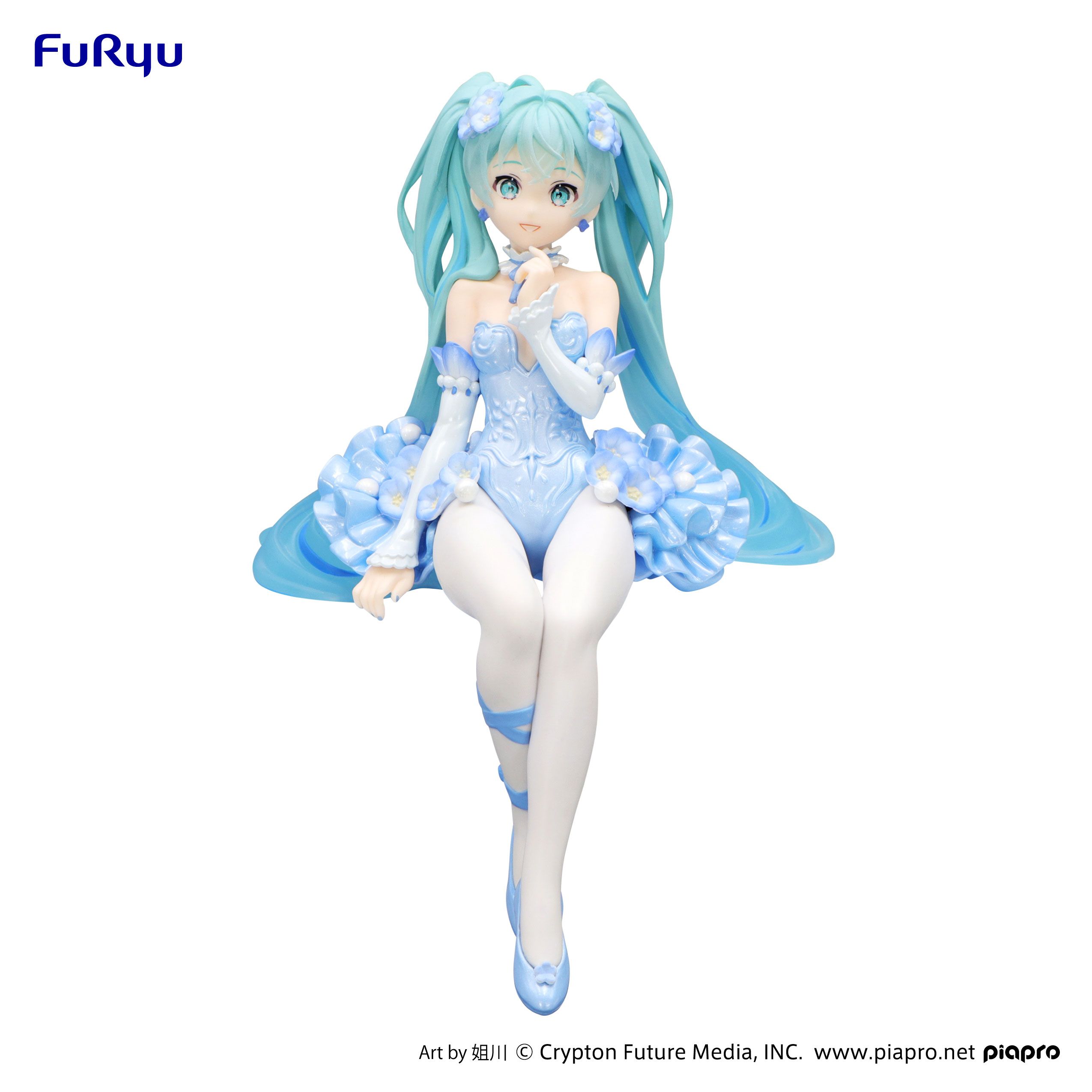 Hatsune Miku Noodle Stopper Figure Flower Fairy Nemophila Pail Blue
